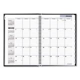 Hard-cover Monthly Planner, 11.78 X 5, Black, 2020-2022