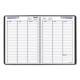 Weekly Appointment Book, 11 X 8, Black, 2021