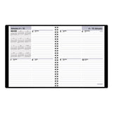 Open-schedule Weekly Appointment Book, 8.75 X 7, Black, 2021