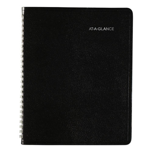 Open-schedule Weekly Appointment Book, 8.75 X 7, Black, 2021