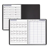 Four-person Group Daily Appointment Book, 11 X 8, Black, 2021