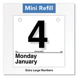 Today Is Daily Wall Calendar Refill, 6 X 6, White, 2021