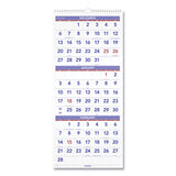 Vertical-format Three-month Reference Wall Calendar, 12 X 27, 2021