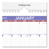 Monthly Wall Calendar With Ruled Daily Blocks, 8 X 11, White, 2021