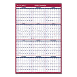 Erasable Vertical-horizontal Wall Planner, 24 X 36, Blue-red, 2021