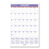 Monthly Wall Calendar With Ruled Daily Blocks, 15.5 X 22.75, White, 2021