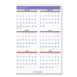 Monthly Wall Calendar With Ruled Daily Blocks, 20 X 30, White, 2021