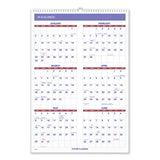 Three-month Wall Calendar, 15.5 X 22.75, 2021