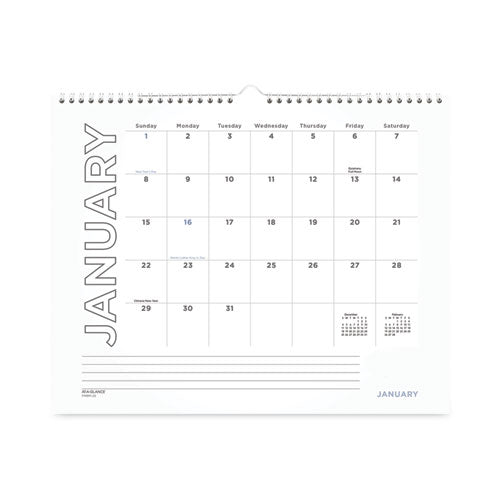 Modern Core Wall Calendar, Modern Artwork, 15 X 12, White-black Sheets, 12-month (jan To Dec): 2023