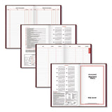 Standard Diary Recycled Daily Journal, Red, 12.13 X 7.69, 2021