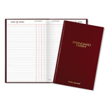 Standard Diary Recycled Daily Journal, Red, 12.13 X 7.69, 2021