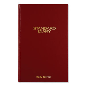 Standard Diary Recycled Daily Journal, Red, 12.13 X 7.69, 2021