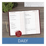 Standard Diary Recycled Daily Journal, Red, 12.13 X 7.69, 2021