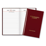 Standard Diary Recycled Daily Reminder, Red, 8.25 X 5.75, 2021