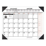 Two-color Monthly Desk Pad Calendar, 22 X 17, 2021