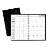 Monthly Planner, 12 X 8, Black Two-piece Cover, 2020-2021