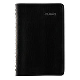 Daily Appointment Book With Hourly Appointments, 8 X 5, Black, 2022