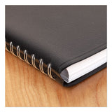 Daily Appointment Book With Open Scheduling, 8 X 5, Black, 2021