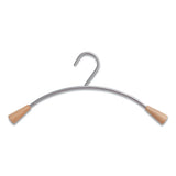 Metal And Wood Coat Hangers, 6-set, Gray-mahogany