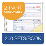 Tops Money-rent Receipt Book, 7 1-8 X 2 3-4, 2-part Carbonless, 200 Sets-book