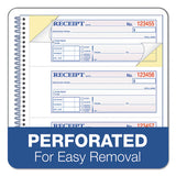 Tops Money-rent Receipt Book, 7 1-8 X 2 3-4, 2-part Carbonless, 200 Sets-book