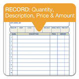 Carbonless Sales Order Book, Three-part Carbonless, 4-3-16 X 7 3-16, 50 Sheets