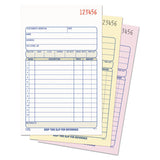 Carbonless Sales Order Book, Three-part Carbonless, 4-3-16 X 7 3-16, 50 Sheets