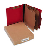 Colorlife Presstex Classification Folders, 2 Dividers, Letter Size, Executive Red, 10-box