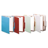 Pressboard Classification Folders, 1 Divider, Legal Size, Sky Blue, 10-box