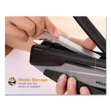 Inpower Spring-powered Premium Desktop Stapler, 28-sheet Capacity, Black-gray
