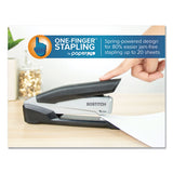 Inpower Spring-powered Premium Desktop Stapler, 28-sheet Capacity, Black-gray
