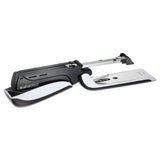 Spring-powered Premium Desktop Stapler, 25-sheet Capacity, Black-silver