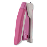 Incourage Spring-powered Desktop Stapler, 20-sheet Capacity, Pink-white