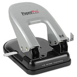 Ez Squeeze Two-hole Punch, 40-sheet Capacity, Black-silver