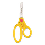 Kids' Scissors With Antimicrobial Protection, Rounded Tip, 5" Long, 2" Cut Length, Assorted Straight Handles, 12-pack