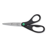 Kleenearth Scissors, 8" Long, 3.25" Cut Length, Black Straight Handles, 2-pack