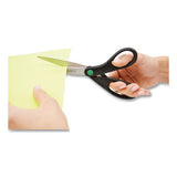 Kleenearth Scissors, 8" Long, 3.25" Cut Length, Black Straight Handles, 2-pack