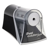 Ipoint Evolution Axis Pencil Sharpener, Ac-powered, 4.25" X 7" X 4.75", Black-silver