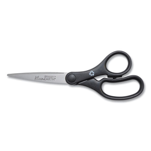 Kleenearth Basic Plastic Handle Scissors, Pointed Tip, 7