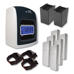 Atr480 Time Clock And Accessories Bundle, White-charcoal
