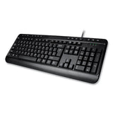 Akb132ub 118-key Mm Desktop Usb Keyboard, Black