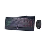 Backlit Gaming Keyboard And Mouse Combo, Usb, Black