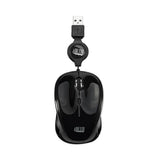 Illuminated Retractable Mouse, Usb 2.0, Left-right Hand Use, Black