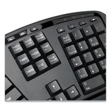 Wkb1500gb Wireless Ergonomic Keyboard And Mouse, 2.4 Ghz Frequency-30 Ft Wireless Range, Black