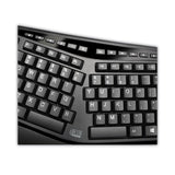 Wkb1500gb Wireless Ergonomic Keyboard And Mouse, 2.4 Ghz Frequency-30 Ft Wireless Range, Black