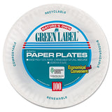 Paper Plates, 9" Diameter, White, 100-pack