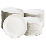 Paper Plates, 9" Diameter, White, 100-pack, 12 Packs-carton
