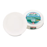 White Paper Plates, 9" Diameter, 100-pack, 10 Packs-carton