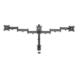 Adaptivergo Pole-mount Triple Arm For 27" Monitors, 360 Deg Rotation, +45--45 Deg Tilt, 45 Deg Pan, Black, Supports 17.6 Lb