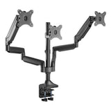 Adaptivergo Triple Arm With Usb For 32" Monitors, 360 Deg Rotation, +90--90 Deg Tilt, 90 Deg Pan, Black, Supports 15.4 Lb